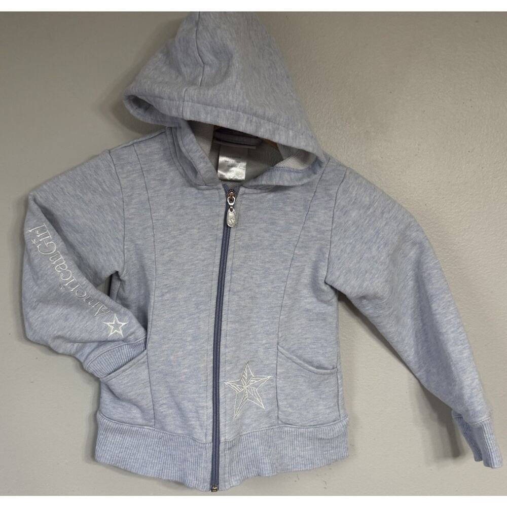 American Girl Hoodie Size XS Starry Logo sweatshirt Full Zip Long Sleeve